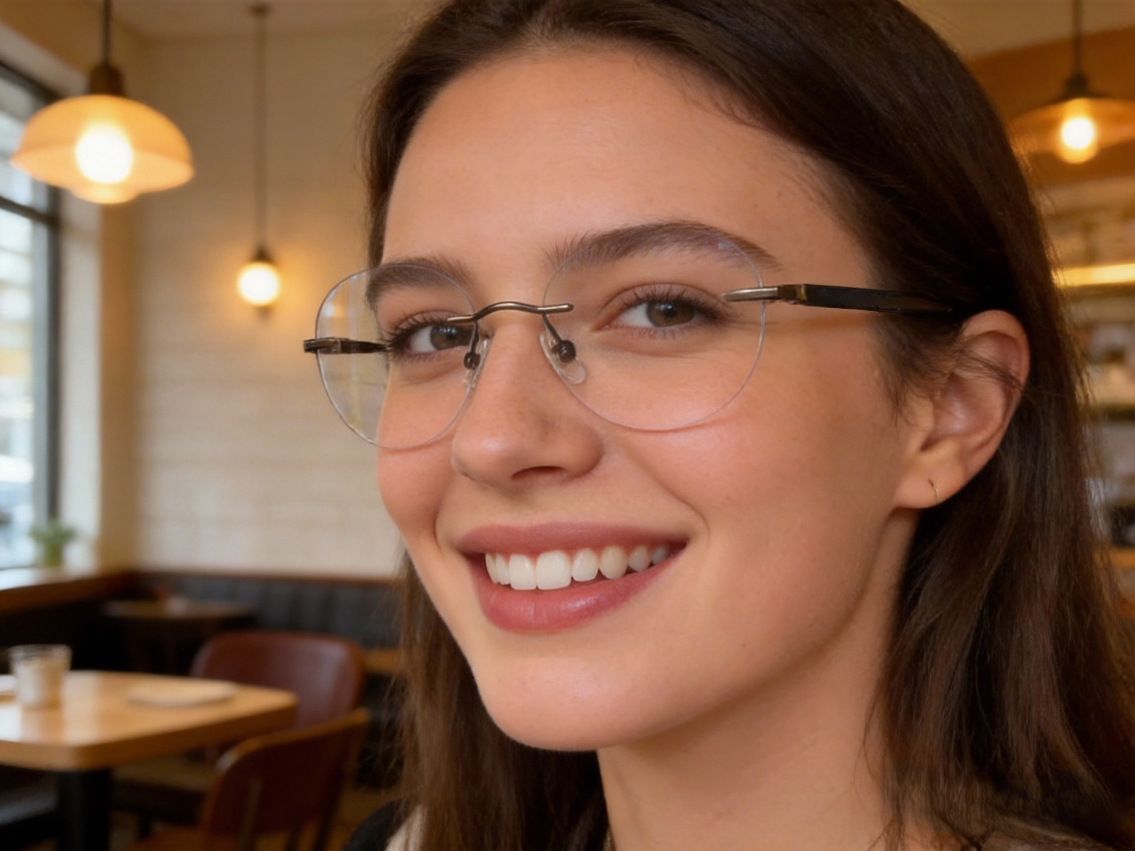 women rimless glasses