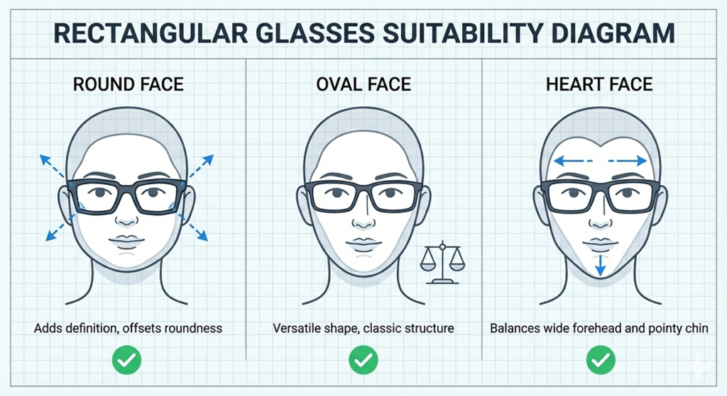 Rectangle Sunglasses for Different Face Shapes