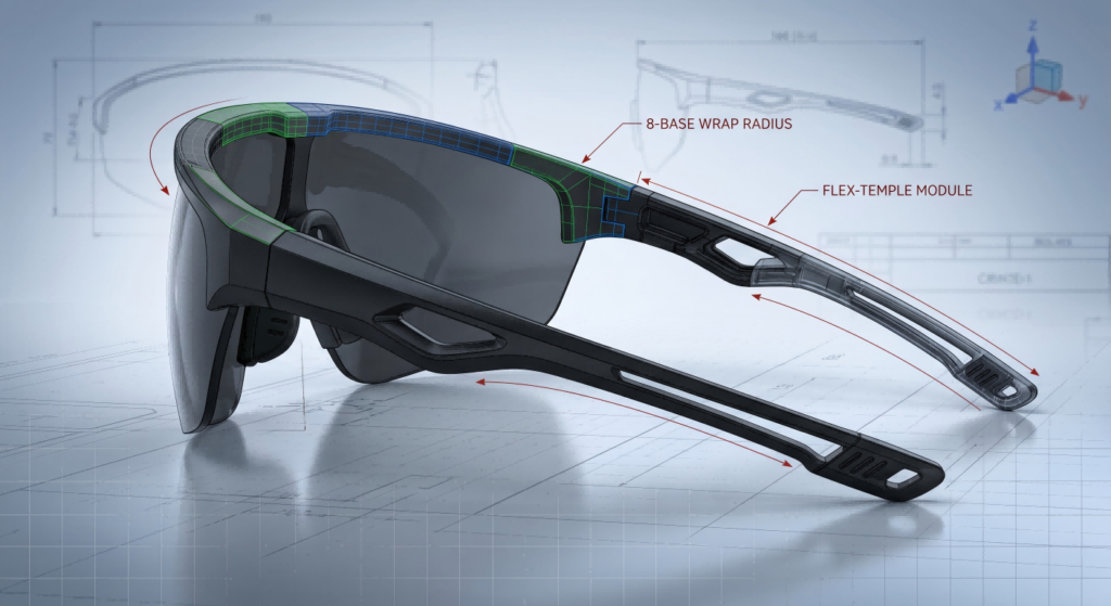 Shield Sunglasses & Wrap-Around Frames