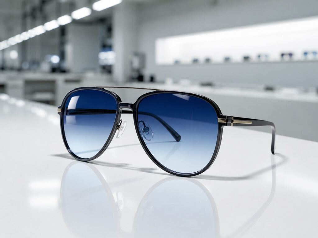 fashion aviator sunglasses women with ocean gradient lenses