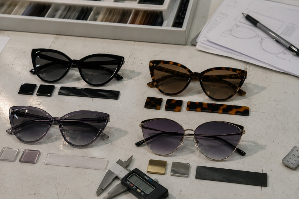 womens cat eye sunglasses material selection PC acetate metal TR90