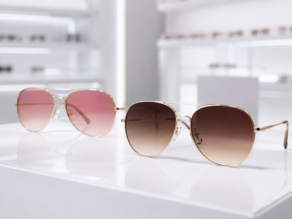 aviator sunglasses women samples for B2B eyewear sourcing