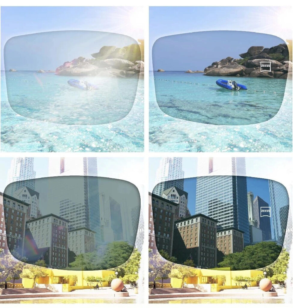 Polarized lens rainbow stress inspection after frame fitting